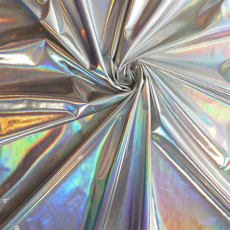 metallic holographic fabric blue|Hologram Metallic Foil Stretch Fabric Width 58 Inches(Blue 2yards).